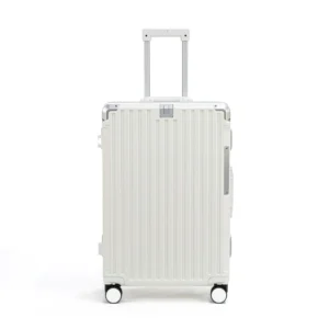 2-Piece Aluminum Frame Luggage Set | 20 & 24-Inch PC Hard Shell Suitcases with Brake Wheels