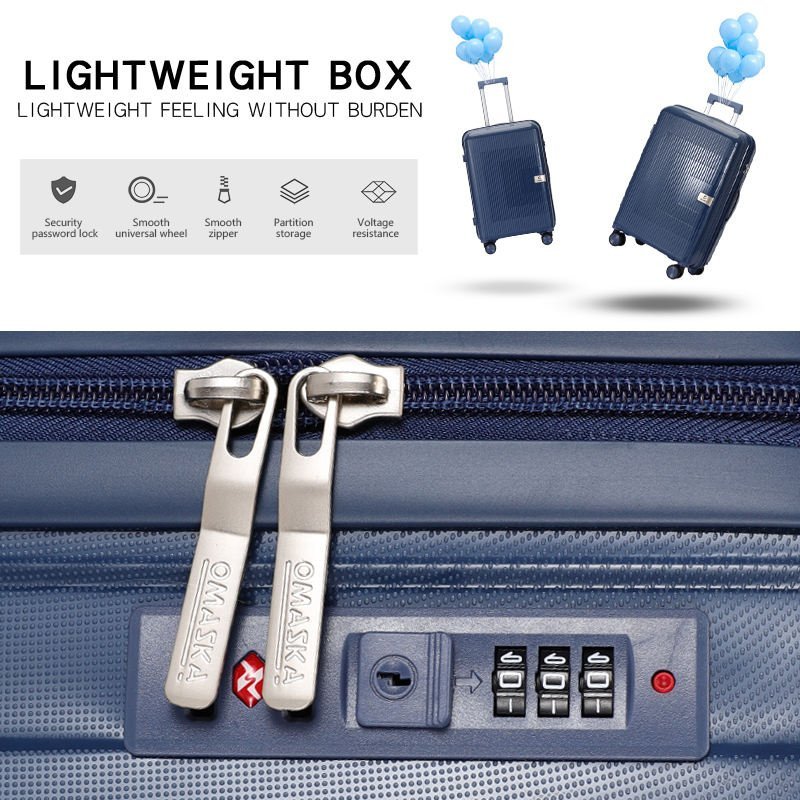 3-Piece PP Trolley Luggage Set | 20 / 24 / 28-Inch Spinner Suitcases - Image 4