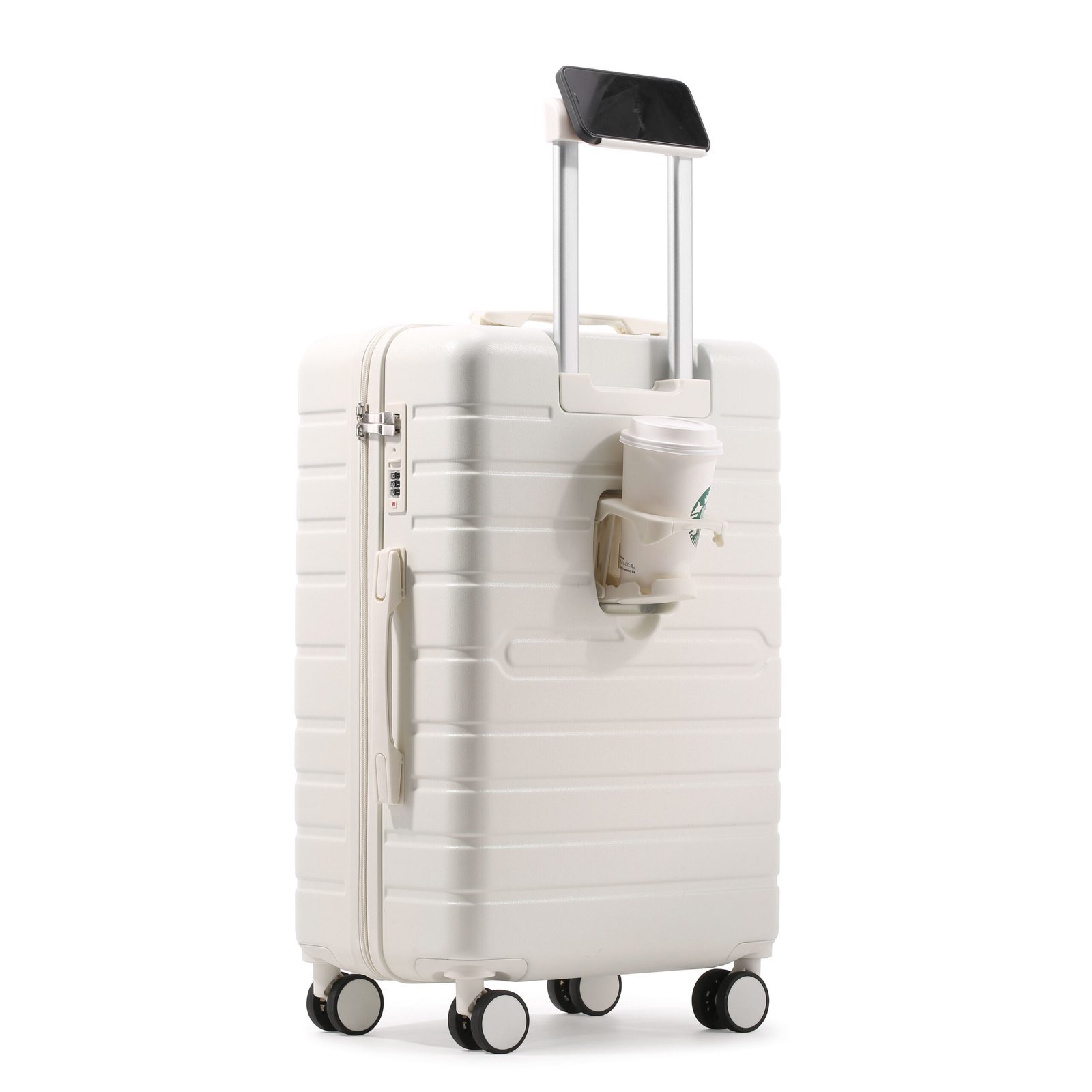 3-Piece ABS+PC Hard Shell Luggage Set | 20 / 24 / 28-Inch with Cup Holder - Image 4