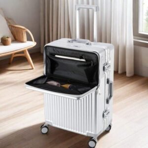20-Inch Rolling Suitcase Set | Sit-On Travel Luggage with Trolley Bag