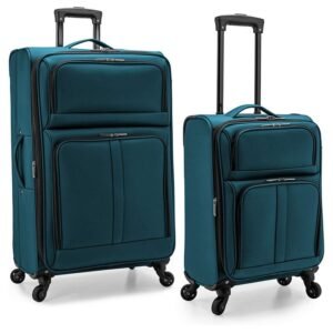 22-Inch Softside Carry-On Luggage Set | Expandable Spinner Suitcase