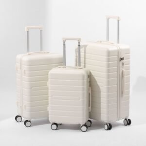 3-Piece ABS+PC Hard Shell Luggage Set | 20 / 24 / 28-Inch with Cup Holder