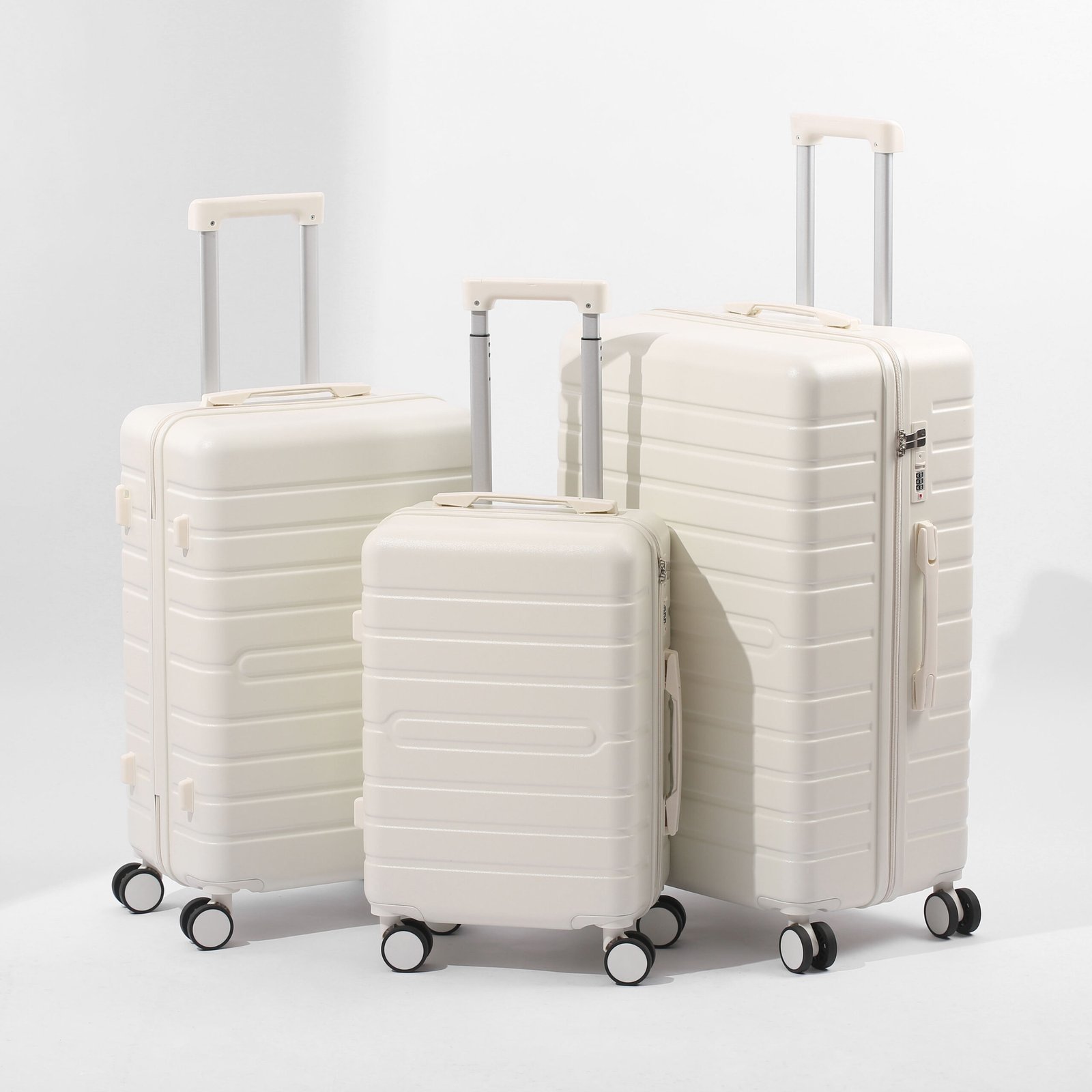 3-Piece ABS+PC Hard Shell Luggage Set | 20 / 24 / 28-Inch with Cup Holder