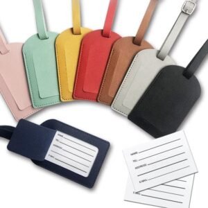 PU Leather Luggage Tag | Personalized Travel Bag ID Tag