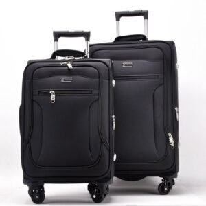 2-Piece Travel Luggage Set | 20 & 24-Inch Rolling Suitcases