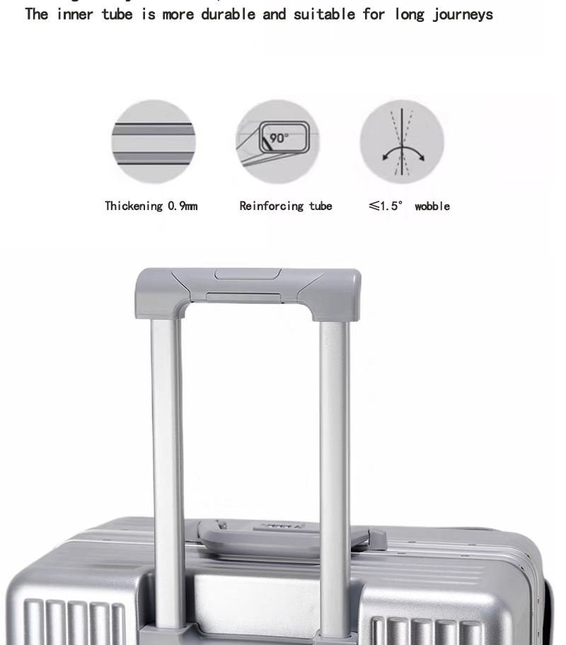 20-Inch Rolling Suitcase Set | Sit-On Travel Luggage with Trolley Bag - Image 3