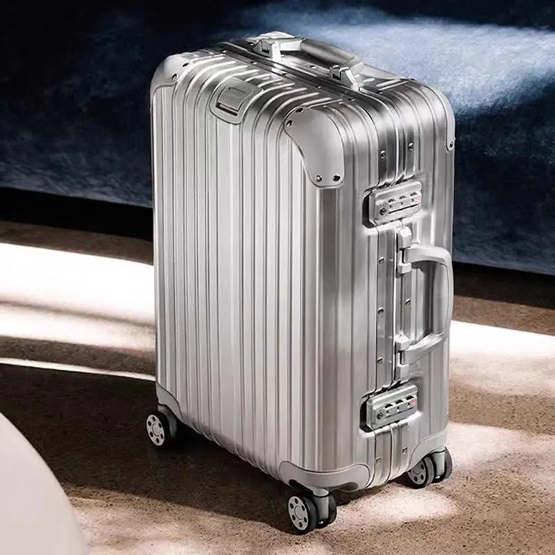 20-Inch Aluminum Carry-On Suitcase | Metal Hard Shell with Password Lock - Image 4