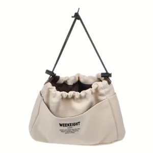 Canvas Drawstring Travel Organizer Bag | Multi-Pocket Storage Pouch