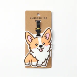 Corgi Silicone Luggage Tag | Cute Travel Bag ID Holder