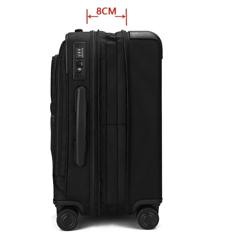 20-Inch Ballistic Nylon Business Suitcase | Waterproof Rolling Trolley Luggage - Image 4