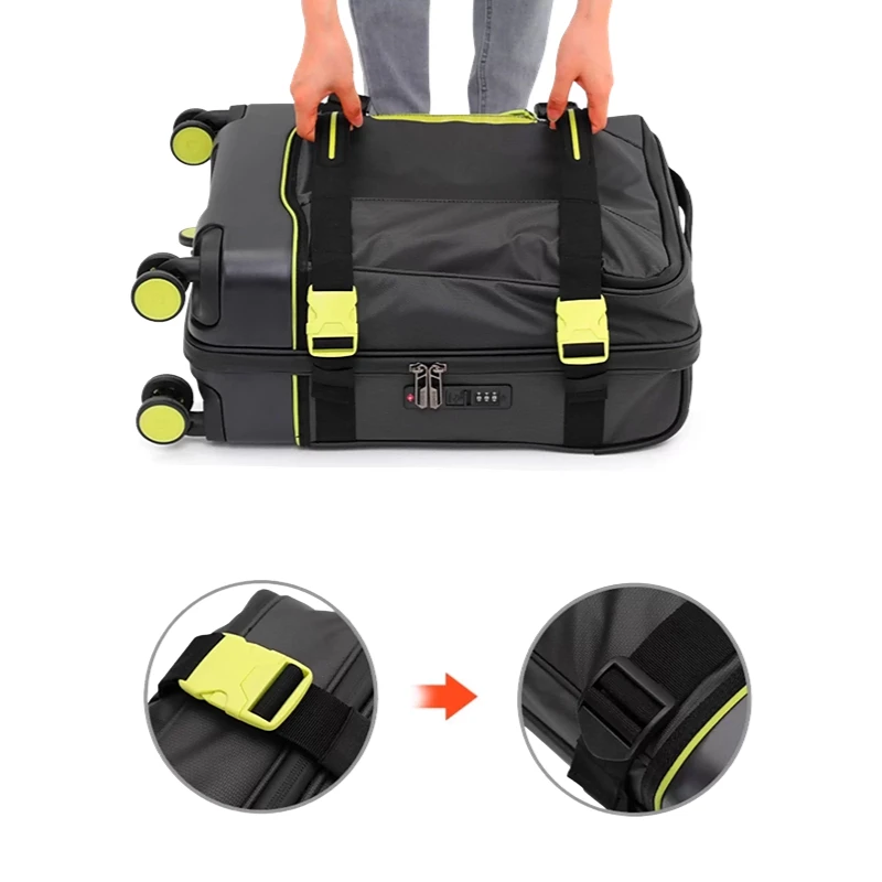 28-Inch Lightweight Oxford Fabric Suitcase | Large Capacity Spinner Luggage - Image 3