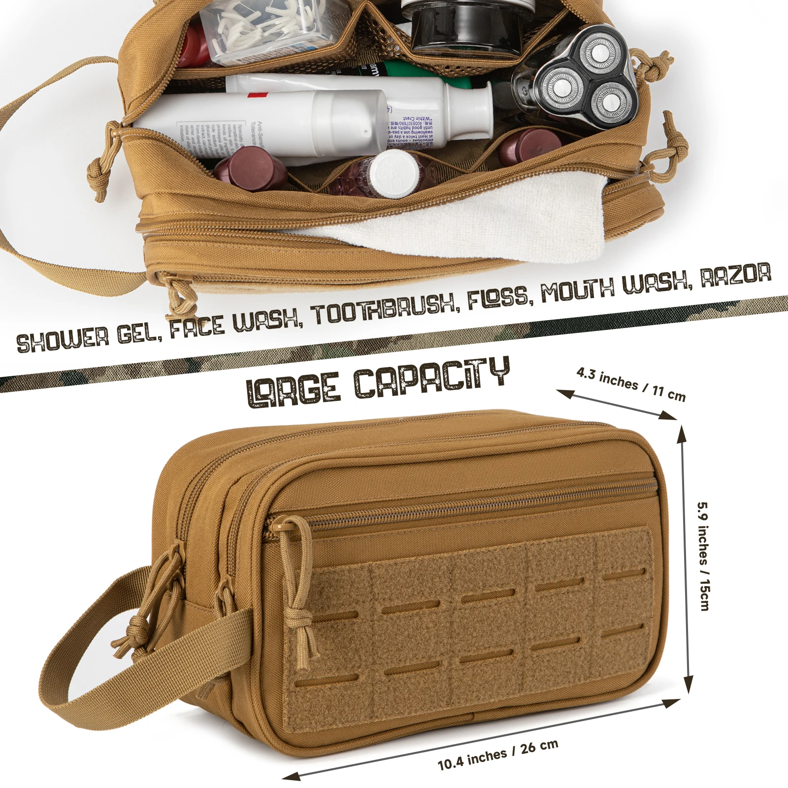 Tactical Toiletry Bag | Hanging Travel Organizer for Men & Women - Image 4