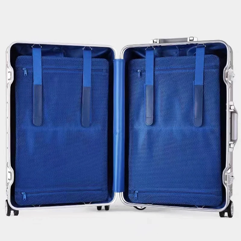 20-Inch Aluminum Carry-On Suitcase | Metal Hard Shell with Password Lock - Image 3