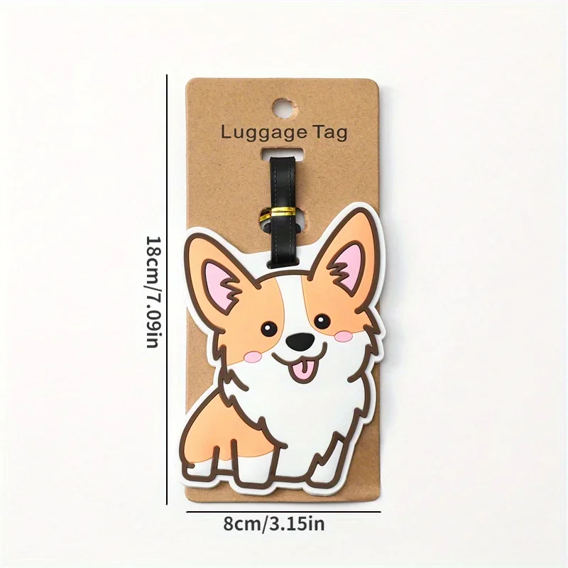 Corgi Silicone Luggage Tag | Cute Travel Bag ID Holder - Image 3
