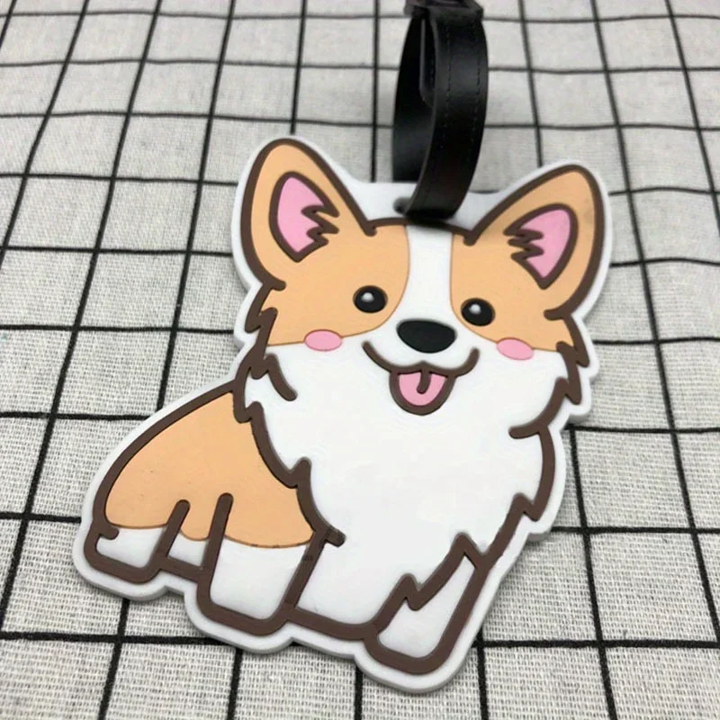 Corgi Silicone Luggage Tag | Cute Travel Bag ID Holder - Image 2